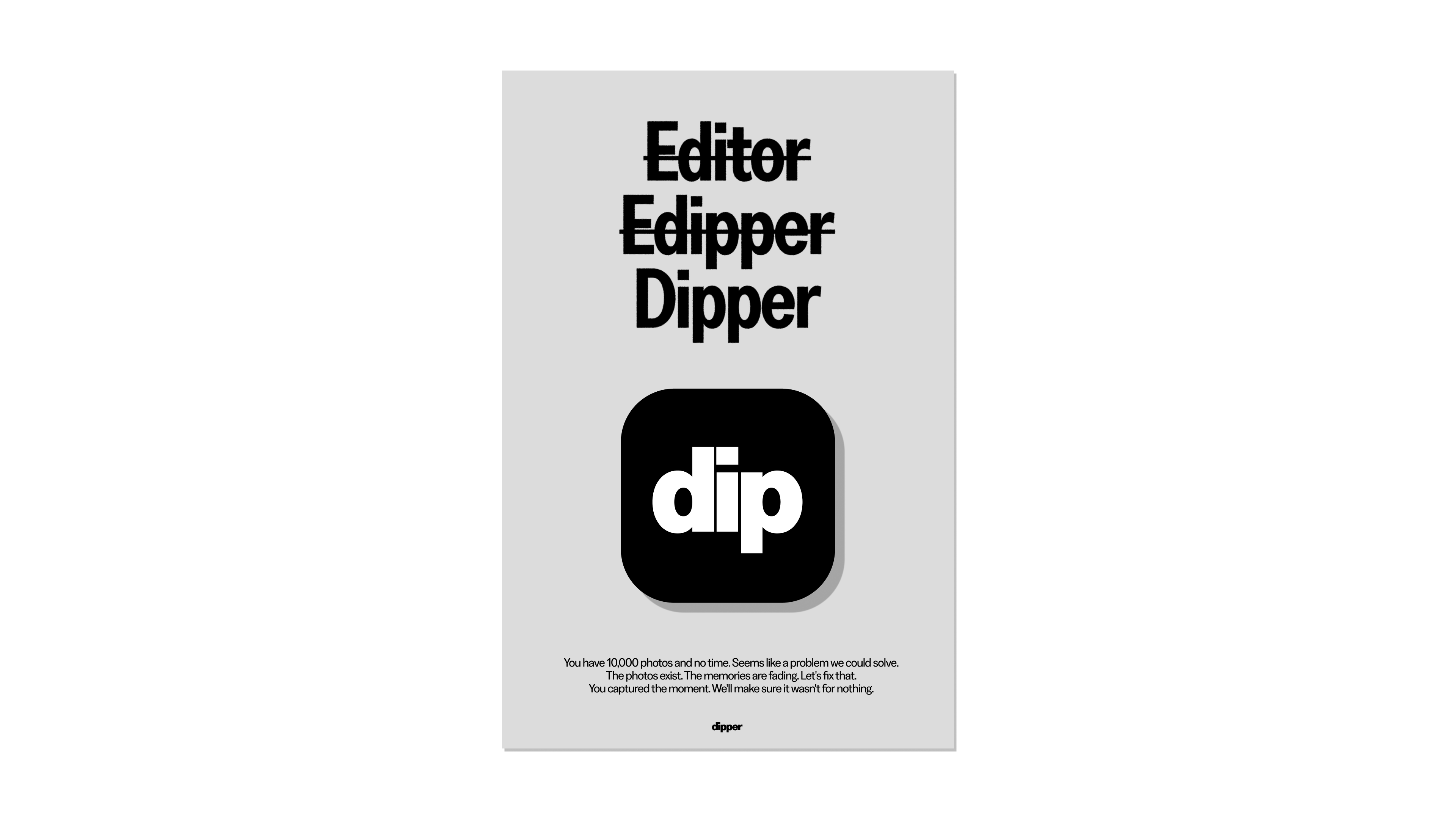Dipper photo app advertisement poster
