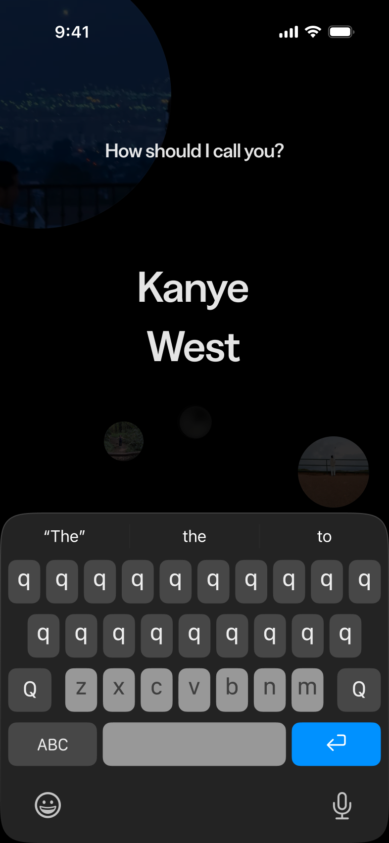 iPhone contact screen keyboard open
