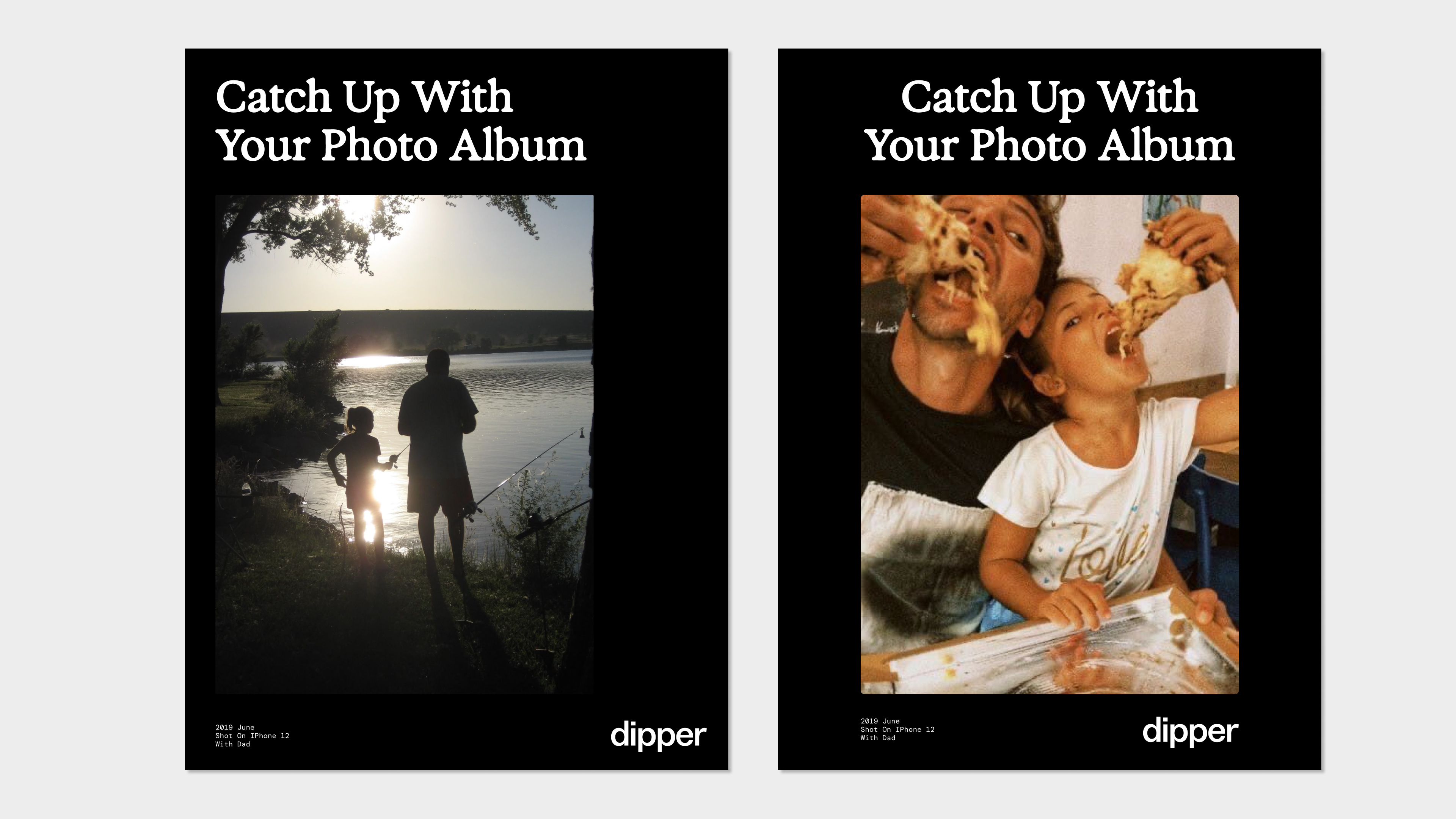 Dipper photo album dad child moments