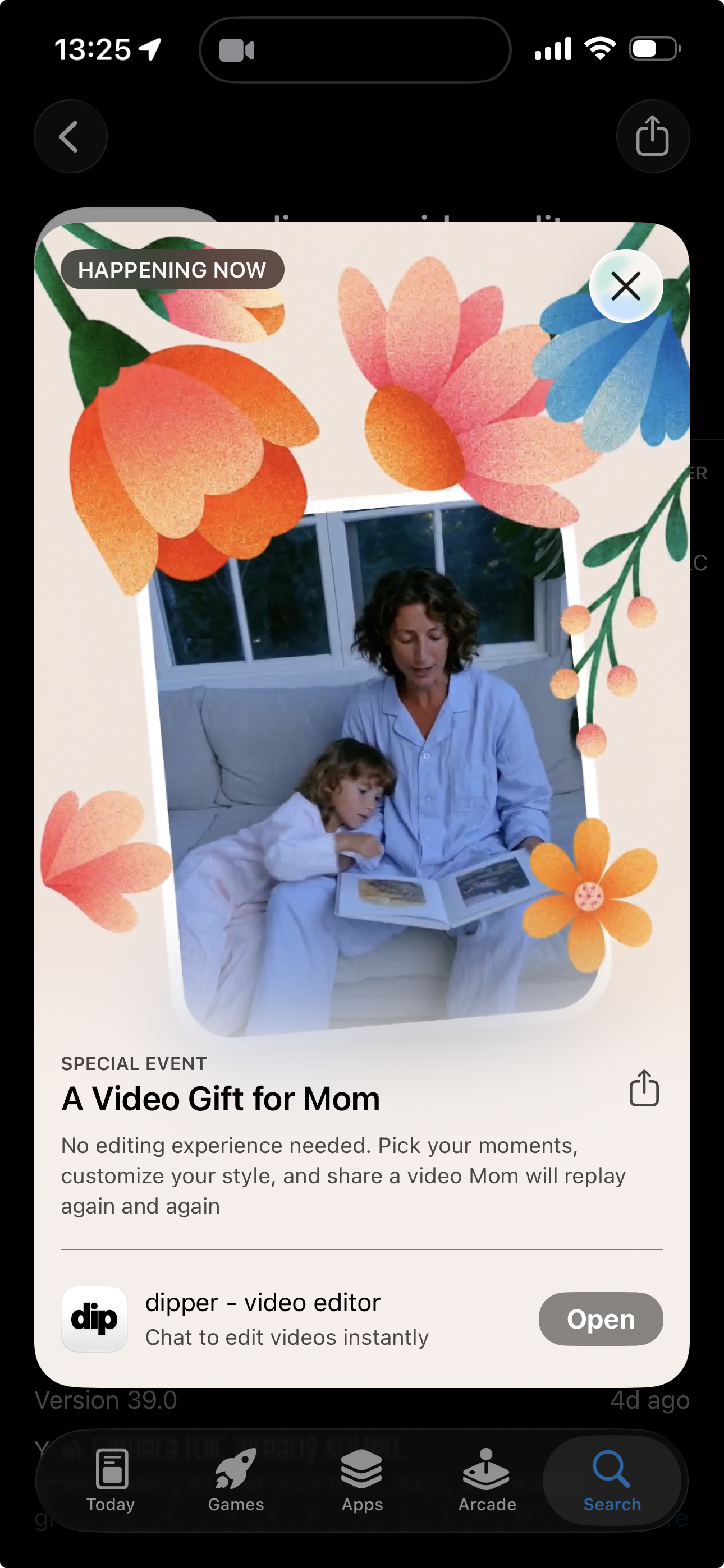 app store dipper video editor ad