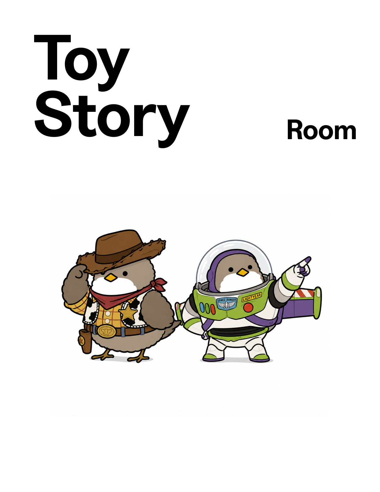 Toy Story bird character room artwork